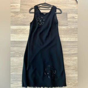 Robbie Bee Vintage Beaded Flower Dress Size 6P